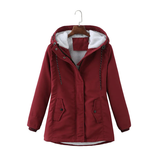 Women's Warm Hooded Jacket/Fleece Coat For Winter