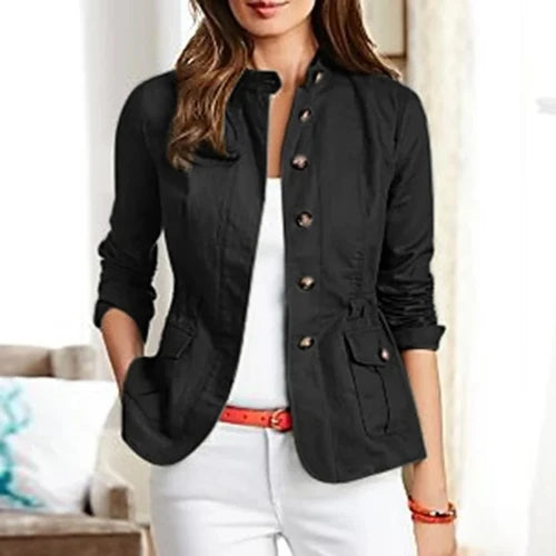 Fashion Jackets For Woman, Long Sleeve With Collar Coats, For Autumn/Winter, Casual Or Party  Wear