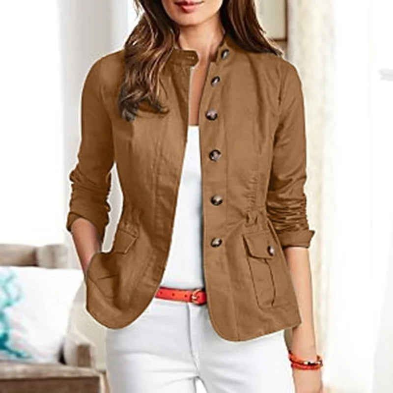 Fashion Jackets For Woman, Long Sleeve With Collar Coats, For Autumn/Winter, Casual Or Party  Wear