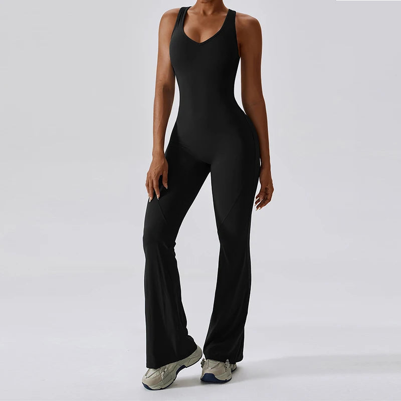 V Jumpsuit For Gym, Training, Yoga & Workout