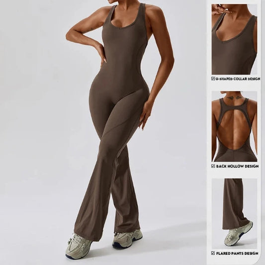 V Jumpsuit For Gym, Training, Yoga & Workout