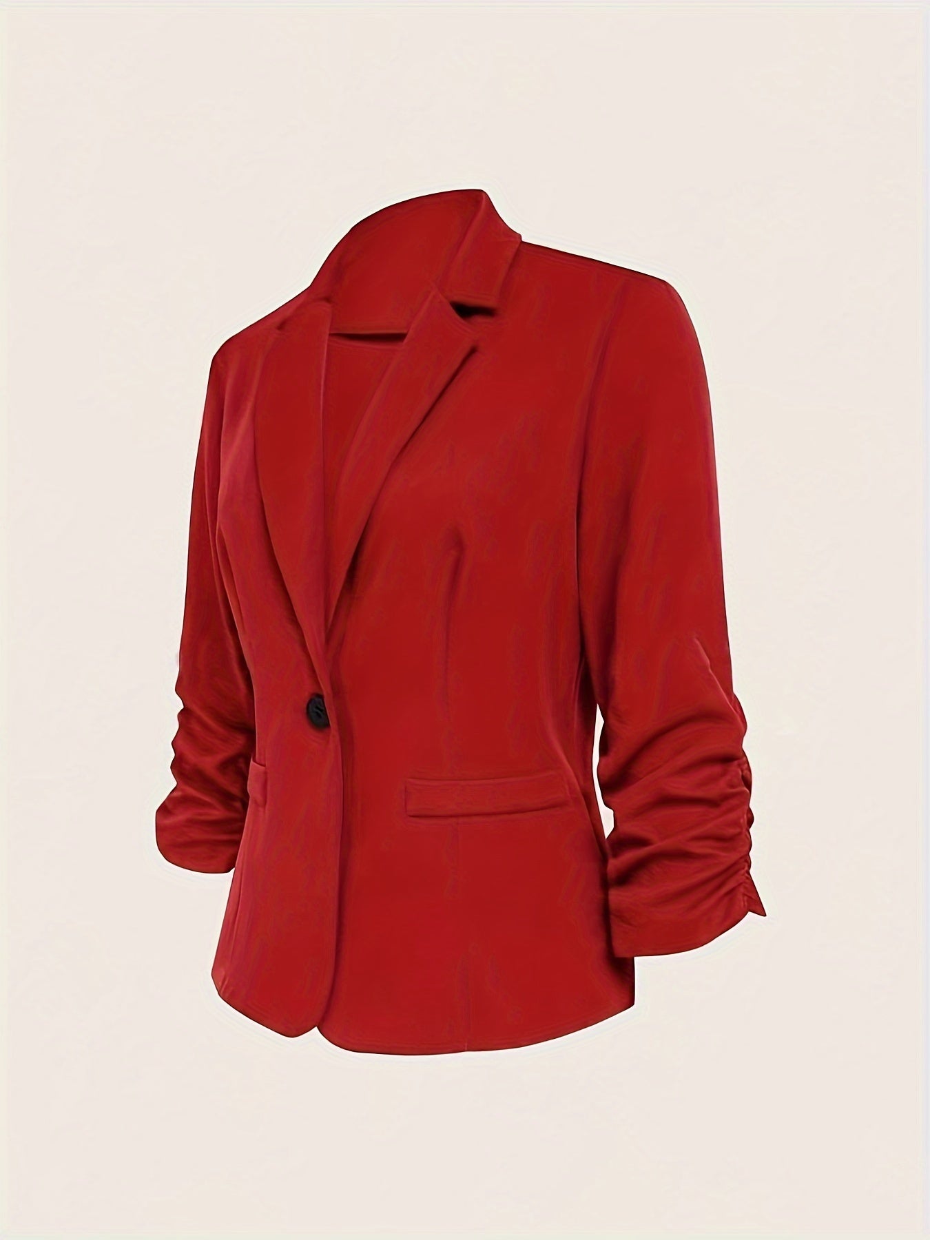 Women's Elegant Collar Button Front Blazer,  Perfect for Work, Business Meetings, and Formal Occasions