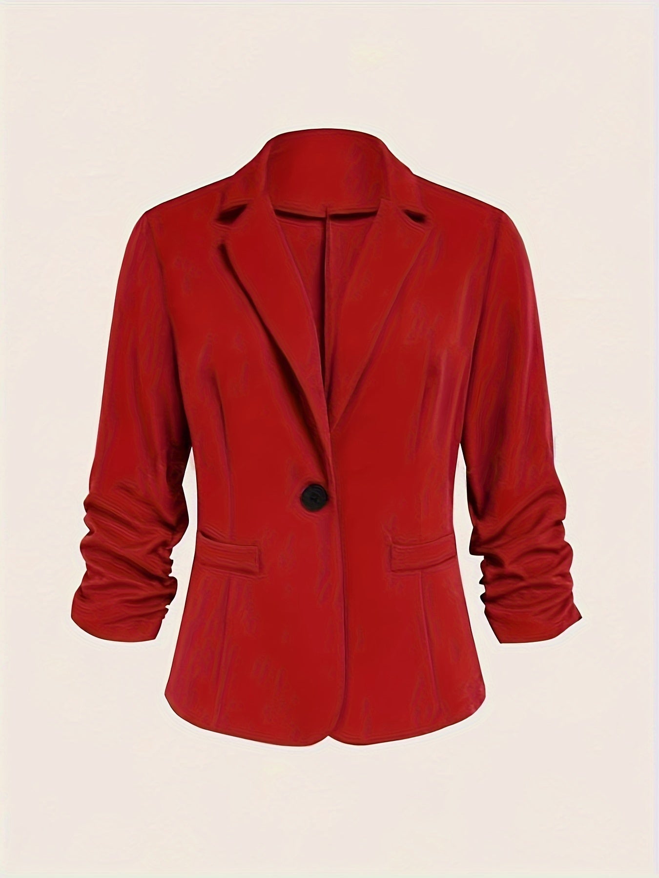 Women's Elegant Collar Button Front Blazer,  Perfect for Work, Business Meetings, and Formal Occasions